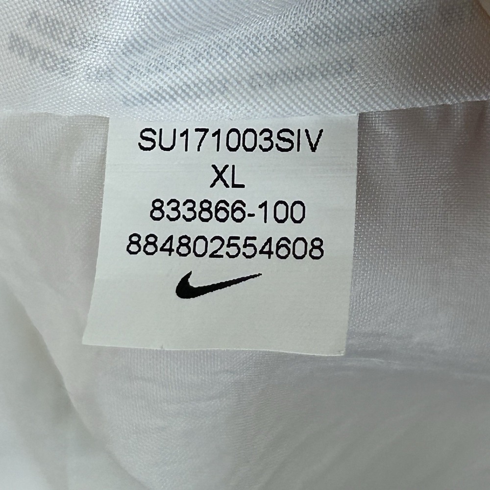 NIKE Swoosh Sportswear Hooded 1/4 Zip Pullover Windbreaker White Jacket Mens XL - Picture 14 of 16